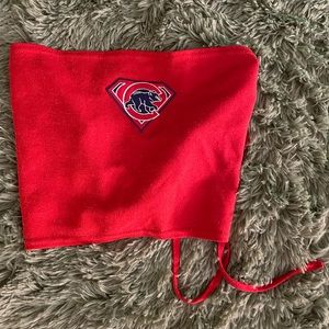 Chicago cubs sparkle tube top with tie